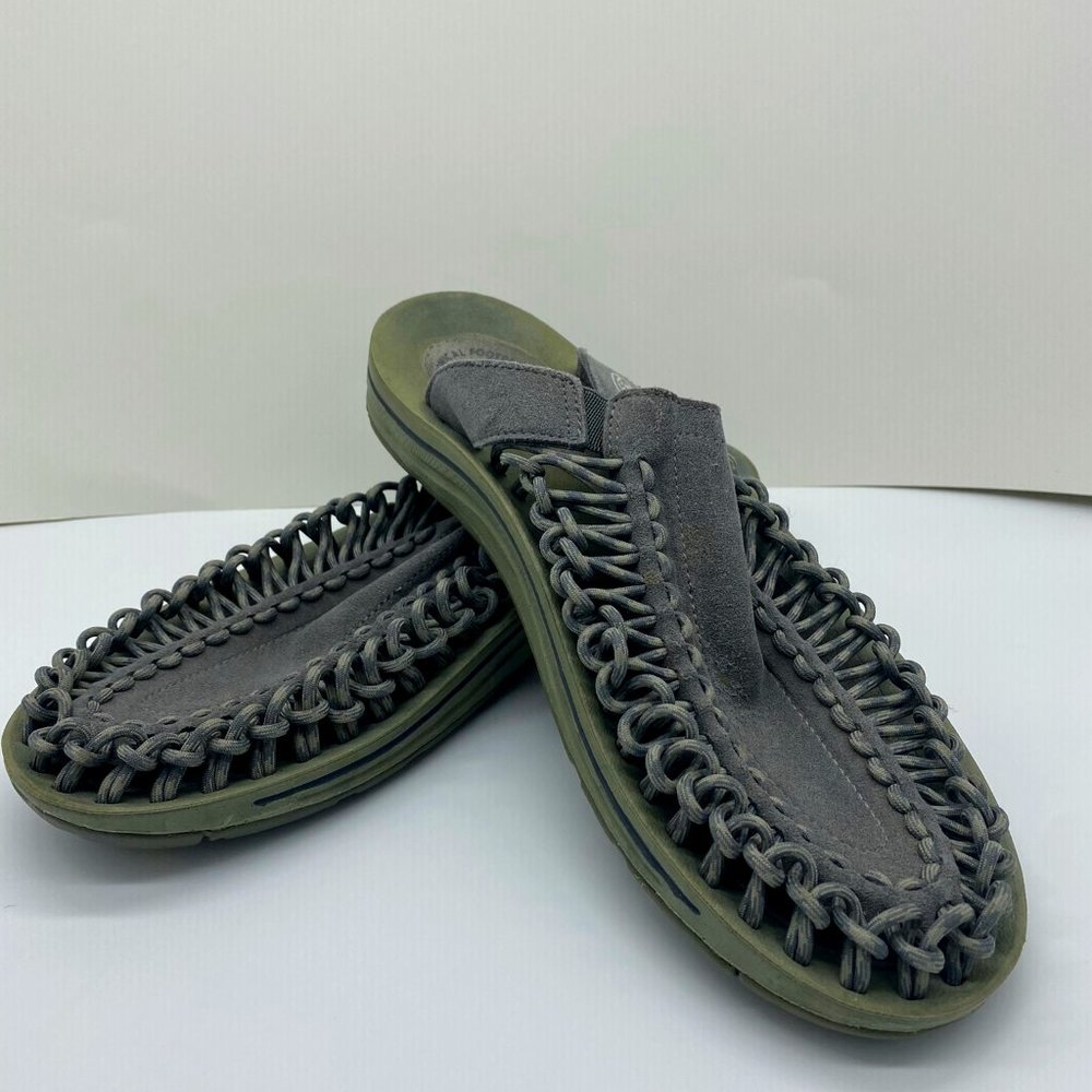 Keen Uneek Men's Gray Suede Slides Sandals Sz 10.5